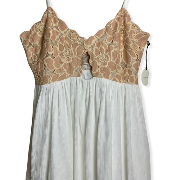 Tularosa NWT $168 Bryce A-Line Cocktail Dress V-Neck Spaghetti Straps Womens L - Picture 4 of 9